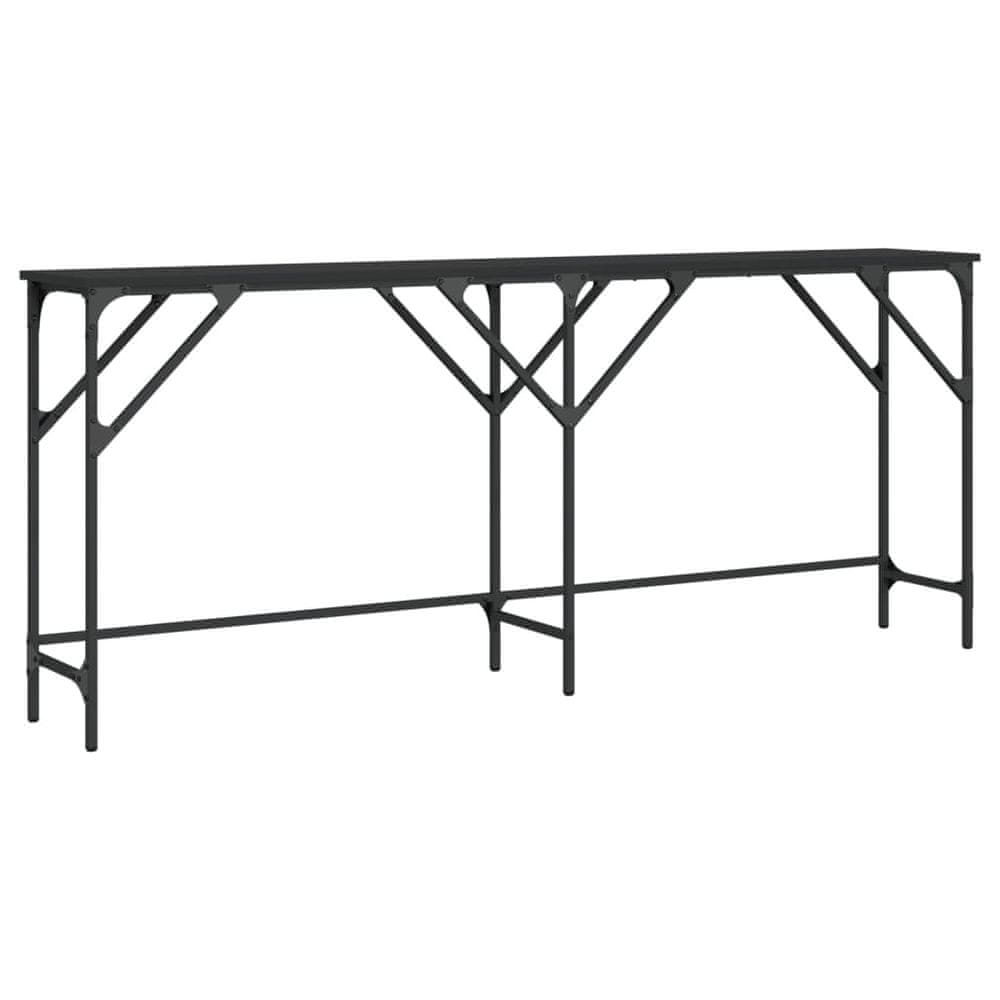 Vidaxl Konzolový stolík čierny 180x29x75 cm kompozitné drevo